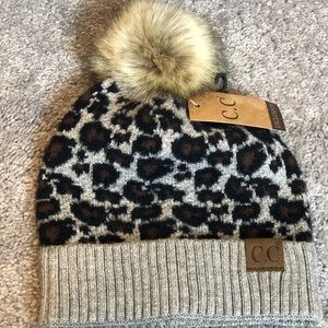 Leopard Pom C.C. Beanie